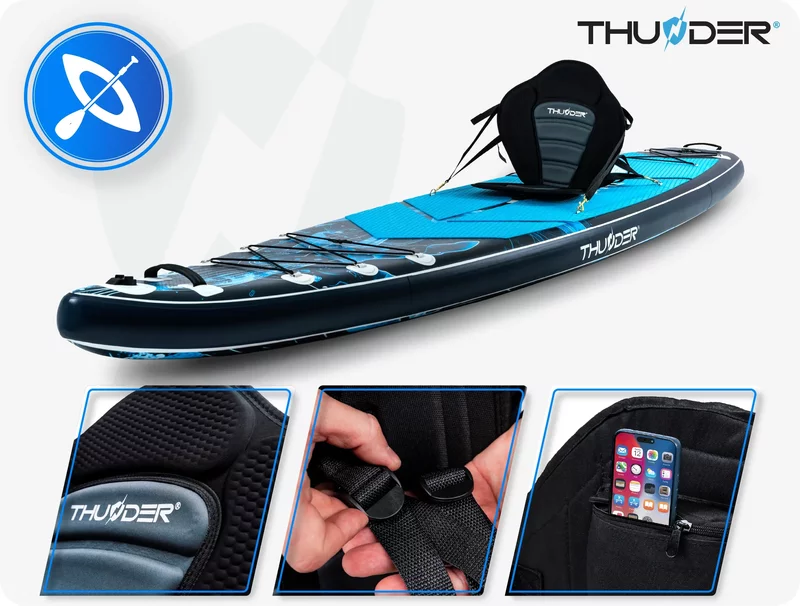 Placa gonflabila stand up paddle SUP 365cm + scaun caiac, noua, sigilata.