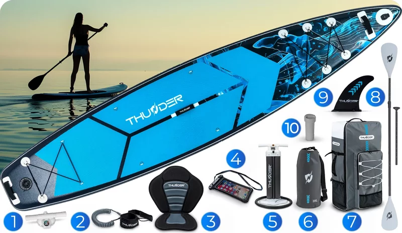 Placa gonflabila stand up paddle SUP 365cm + scaun caiac, noua, sigilata.