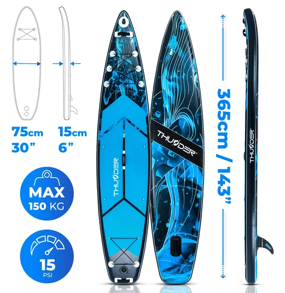 Placa gonflabila stand up paddle SUP 365cm + scaun caiac, noua, sigilata.